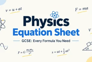 Physics Equation Sheet GCSE